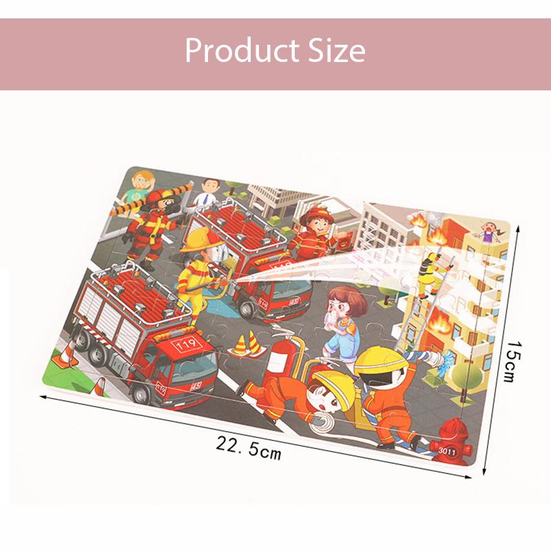 Economy 30piece Montessori 3D Puzzle Cartoon Animal Wooden Jigsaw Puzzle Board Game Educational Toys For Children Gifts