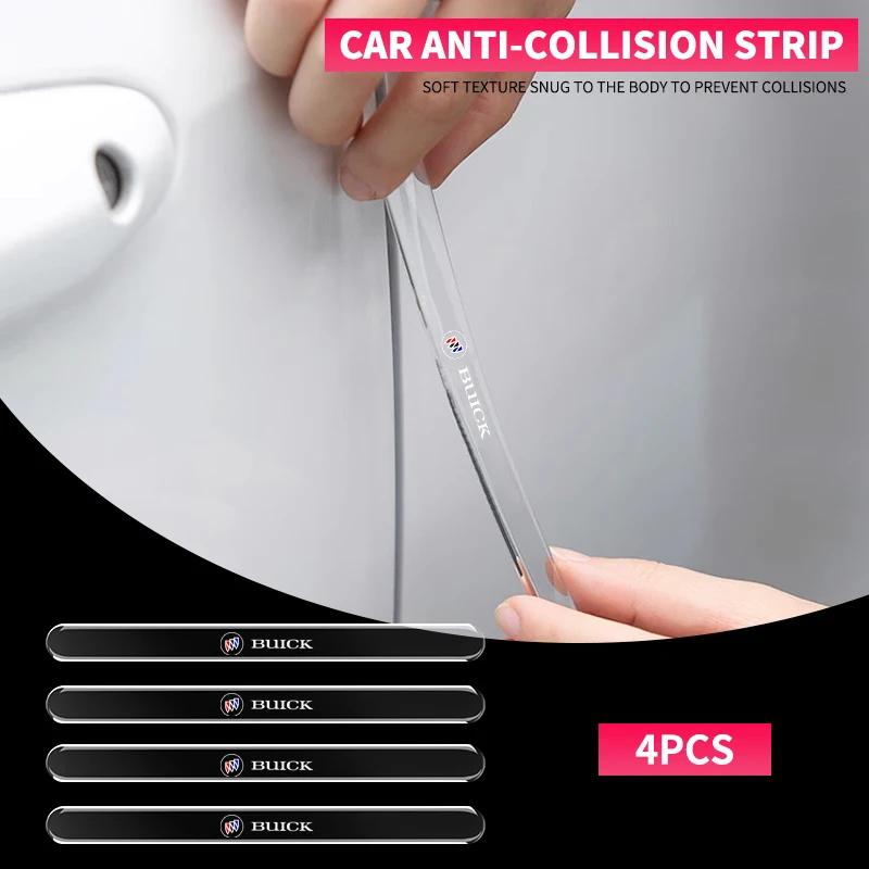 4pcs Car Door Edge Transparent Anti Scratch Protection Strips For Buick Century Excelle XT Envision Park Avenue Envista GL8 GL6