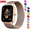 Миланская петля Для Amazfit GTS/GTR-4-3-2-2e-Mini-Pro/stratos 3 Металлический браслет 20мм 22мм ремешок для часов для Amazfit bip-U-S-lite ремешок