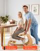 Ergonomic Kneeling Chair, Wooden Posture Knee Chair with Adjustable Thick Foam Cushions, Backrest and Wood Frame, Adjustable Height, Relief for Neck