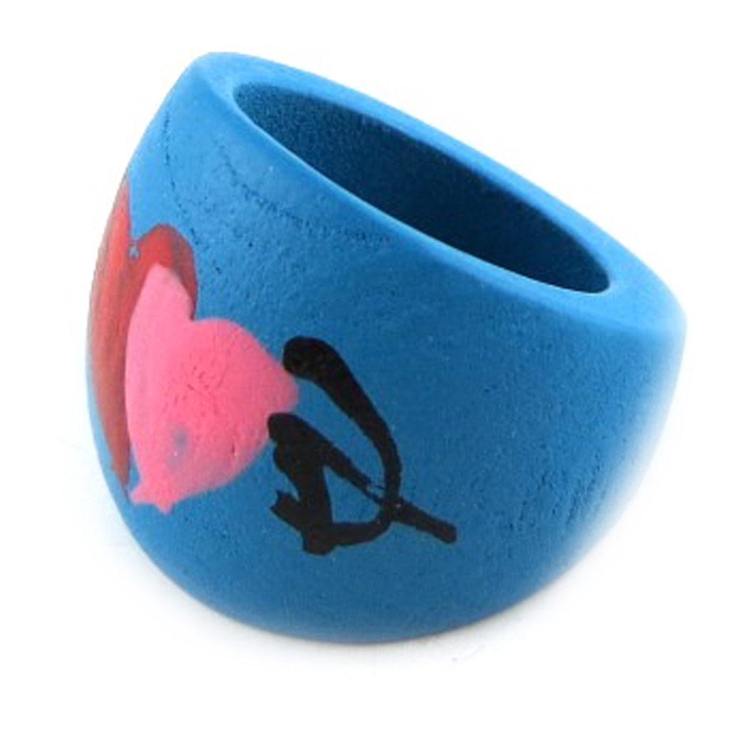 Bague 'Funky Zoulou' Bleu