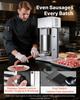 Electric Sausage Stuffer, 22 LBS / 10 L Vertical Meat Filler with Stepless Speed Adjustment, Stainless Steel Sausage Stuffing Machine, Foot Pedal & 4