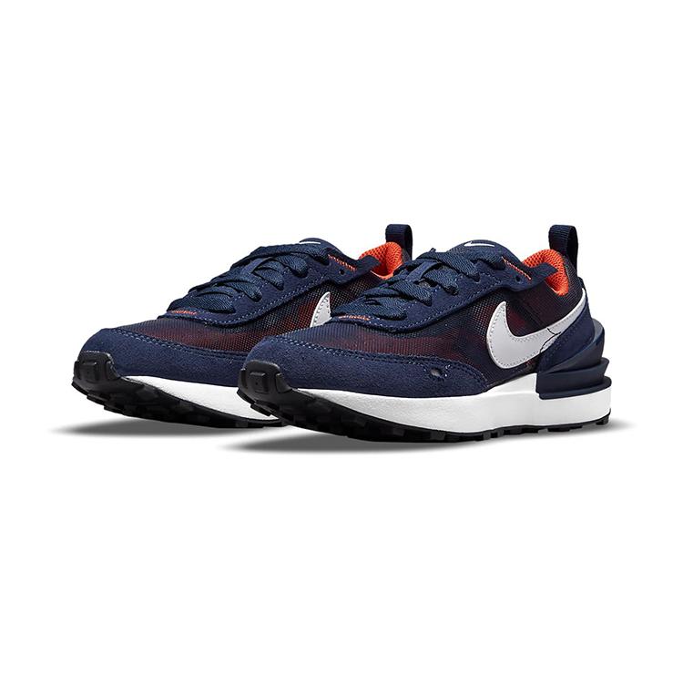 Nike Кроссовки Waffle One Low Спортивные Повседневные Сине-Оранжевые Детские Возраст 3-7 Лет DC0480-401