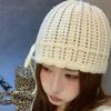 All-match Bow Knitted Hat Korean Style Brimless Beanie Cap Soft Crochet Pullover Cap  Outdoor