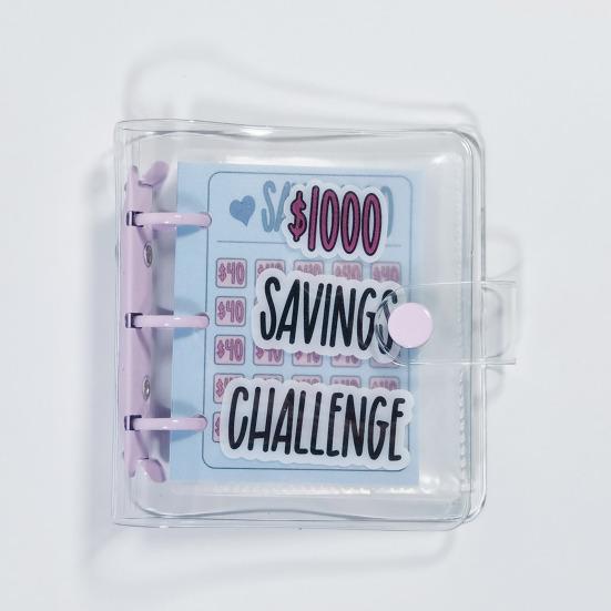 Книга для экономии денег, клейкая пряжка для кошелька, водонепроницаемая, устойчивая к разрывам ПВХ-папка, привлекательный продукт для экономии денег