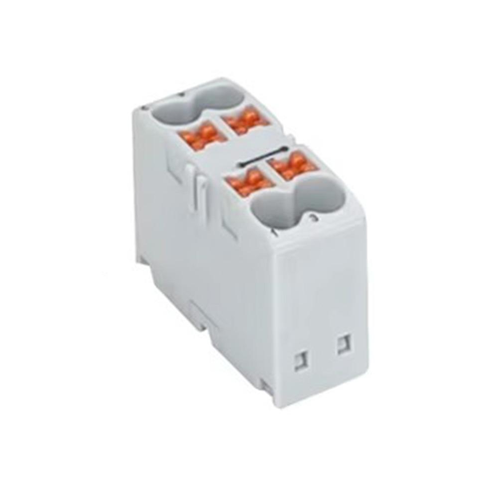 Multiple In Multiple Out Block Connector PTFIX 2.5mm² Wire Electrical Connectors  Mount on Din Rail