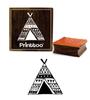 Printtoo Scrap-booking Tribal Tent Pattern Square Wooden Rubber Stamp Craft Textile-2 x 2