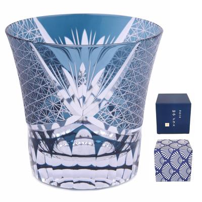 FONYUHUA Kiriko Glass Старый стеклянный стакан с рисунком хризантемы и цунаги, пригодный для мытья в посудомоечной машине, стеклянный стакан Shochu, сакэ, пиво, виски, стильный свадебный подарок