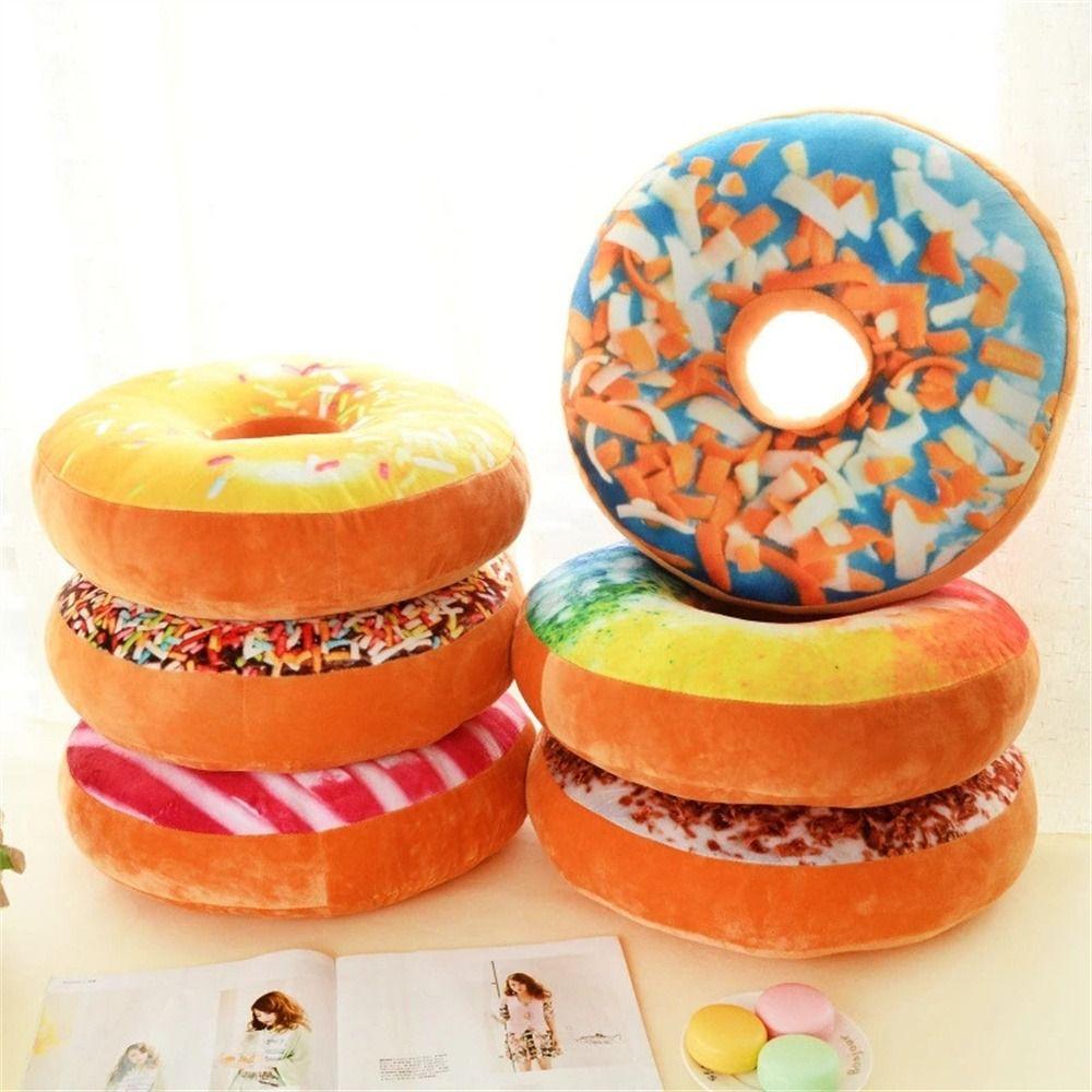 Pillow Cover Sofa Chocolates Donut Donut Stuffed Toys Seat Cushion Donut Plush Toy Pillow Doughnut