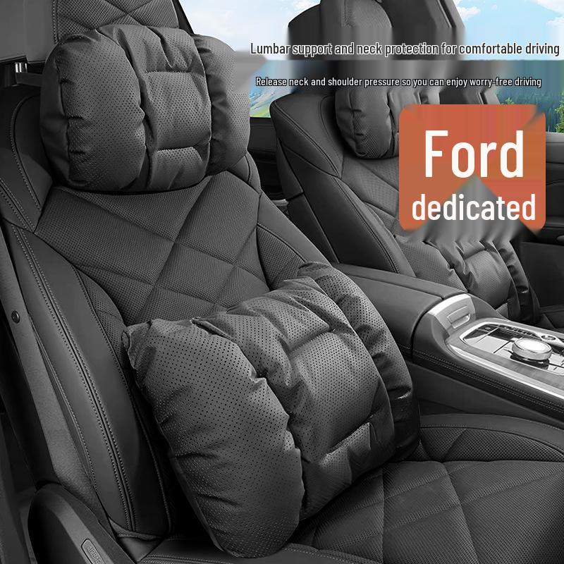 Ford Ranger/Ling Rui Quan Shun Car Headrest with Nappa Leather Lumbar Support & Neck Pillow