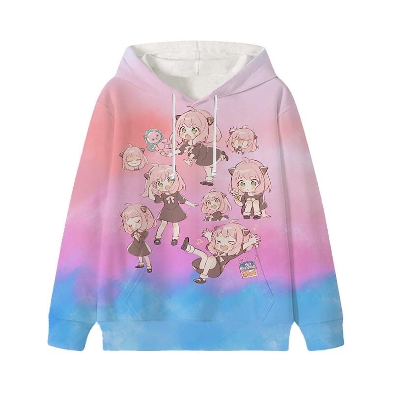 Spy X Family Hoodie Cartoon Anya Forger Pullover Loyor Yor Forger Boys Girls Personality Outfits Tops Children Gift Clothes