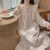 Women's Lace Long-Sleeve Nightdress - Spring/Autumn Princess Style Pajamas