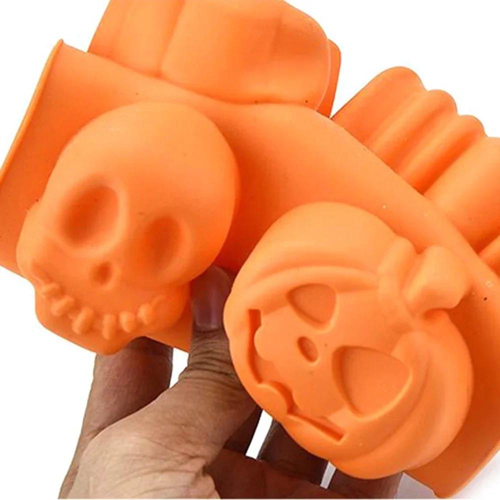 Силиконовая форма для торта на Хэллоуин, форма для тыквы, шляпа призрака, череп, форма для выпечки шоколада, форма для выпечки печенья, бисквита, форма для выпечки торта