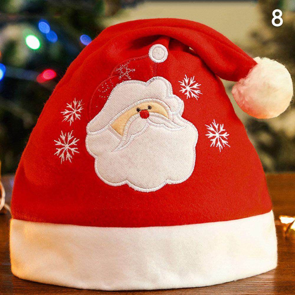 For Adult Children Lovely Cartoon Christmas Hat Santa Claus Cap Plush Festival Supplies