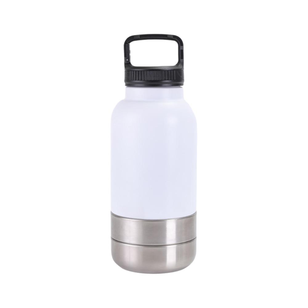 3 in 1 Stainless Steel Pet Water Bottle Multi-layered 32Oz Dog Feeding Bottle Leak-proof Large Capacity Dog Drinking Bottle