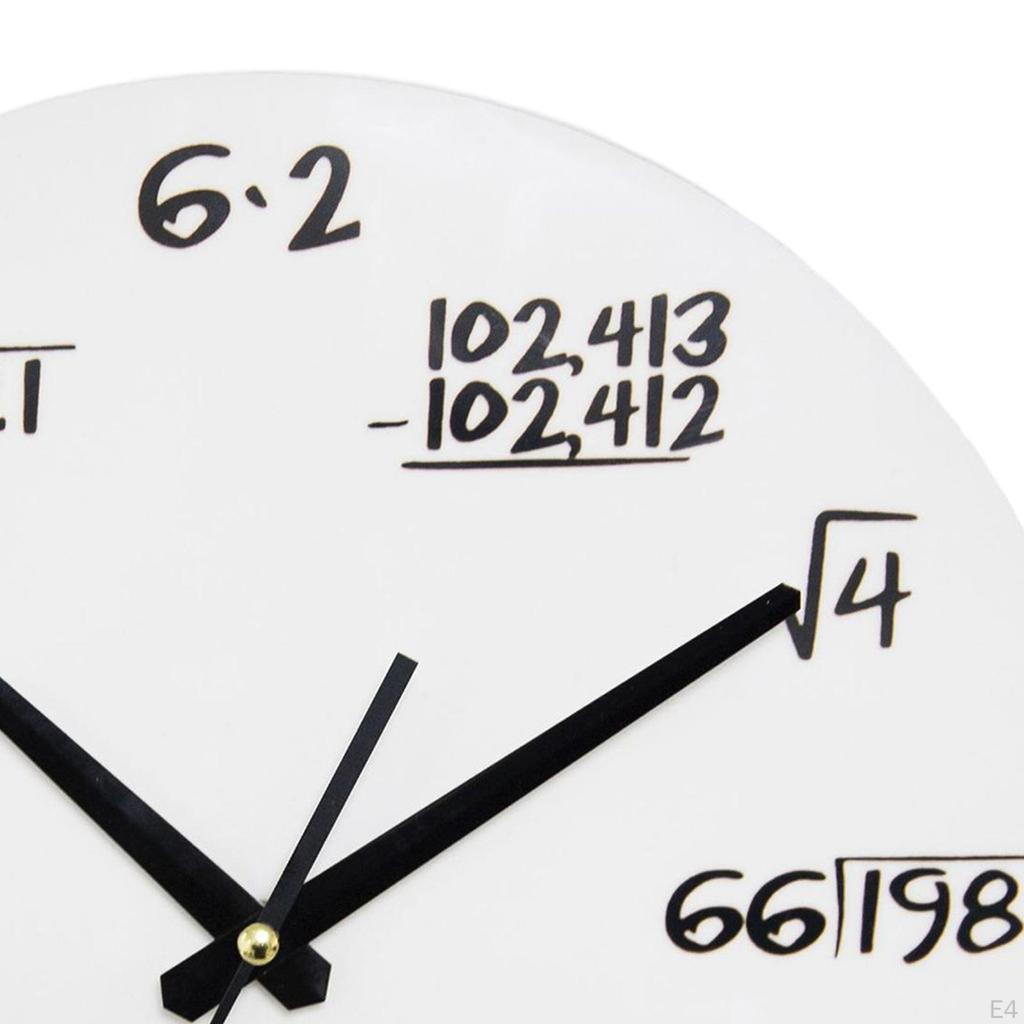 Математические настенные часы, акриловое зеркало, прочные круглые, не тикающие, для гостиной, спальни