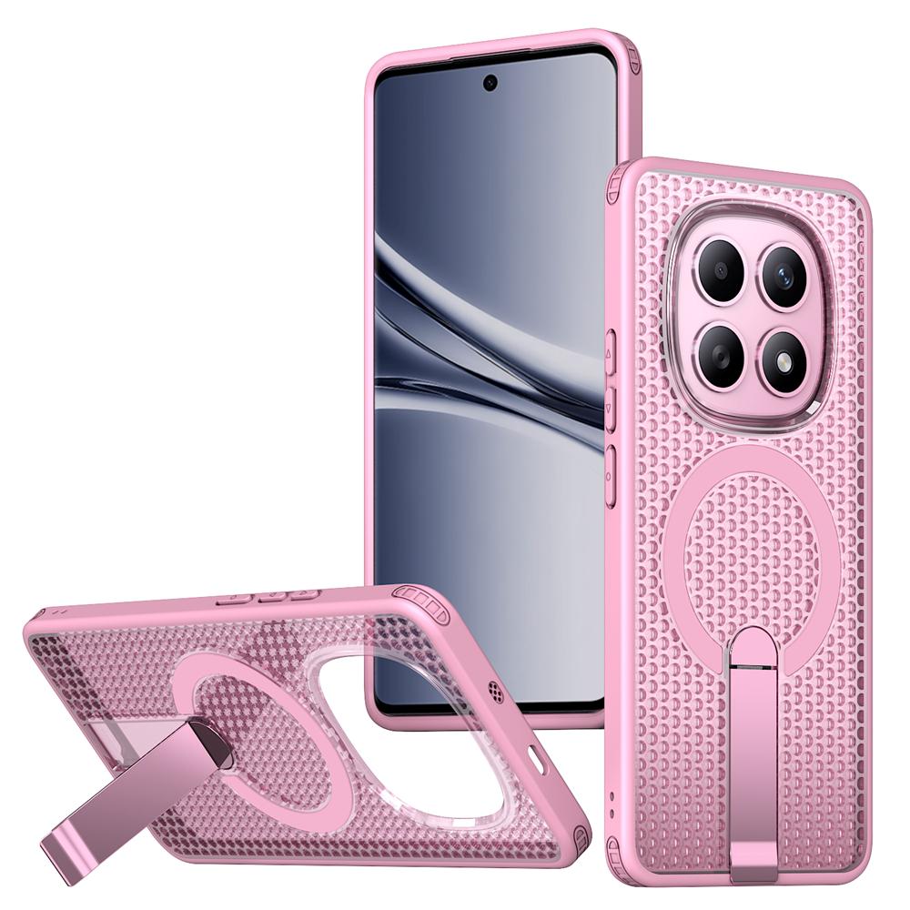 KEYSION Полый чехол с теплоотводом для Redmi Note 15 Pro+ 5G 15 Pro 4G, Магнитное охлаждение, Скрытая подставка, Ударопрочная задняя крышка телефона