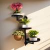 Yousheng Rotating Window Plant Shelf Metal 3-Tier Floating Plant Display Stand Wall Mount Potted Plant Holder for Indoor Outdoor Home Office Bedroom