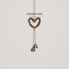 Star Heart Drop Ornament Brown Wind Chime Pendant Creative Christmas Bell Hanging Decoration  Gift