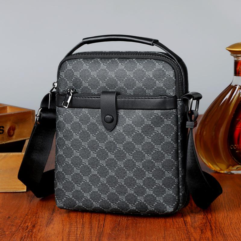 Business Style Men's Shoulder Bags  PU Leather Man's Small Messenger Bag Luxury Design Men Handbag Bag Shoulder Bags