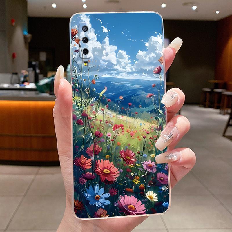 Чехол для Samsung Galaxy A7 2018 A705F / A70 A750F Роскошный Дракон Милый Крутой Мальчики Девочки Прозрачный Мягкий Силикон ТПУ Чехол для Телефона