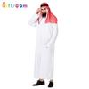 Party Costume Middle East Dubai Prince Adult Men's White Arabian Red Headscarf Performance Stage Costume