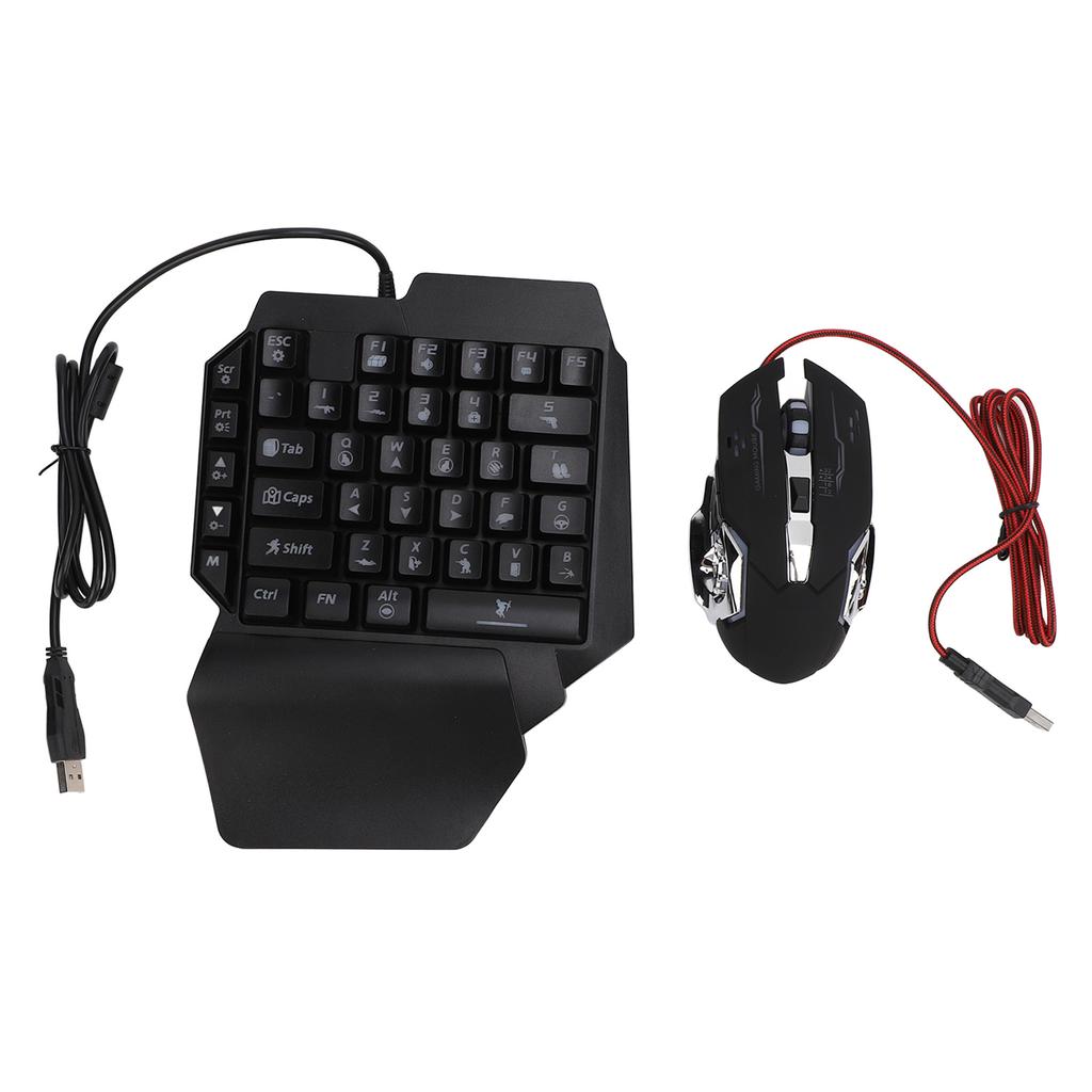 RGB Игровая клавиатура и мышь для одной руки, Комбо, Конвертер клавиатуры и мыши, Регулируемая подставка для телефона, Комбо 4 в 1 для мобильных игр