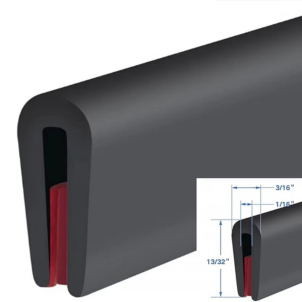 New U-Shape Edge Protector Strip Trim 3 Meters Waterproof Edge Trim Strip Rubber Encloser Car-Styling