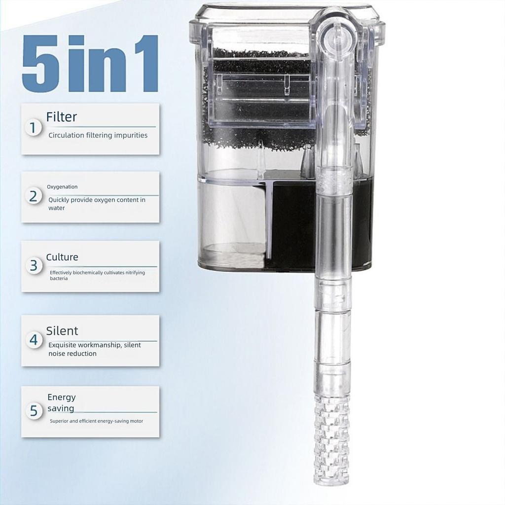 Настенный Чистый Водяной Насос USB Интерфейс Питания Подвесной Фильтр Новый Фильтр для Аквариума Аквариум
