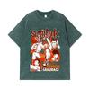 275 GSM Washed T-shirts 100% Cotton Slam Dunk V2 Hanamichi Print Unisex Heavy Cotton T Shirt