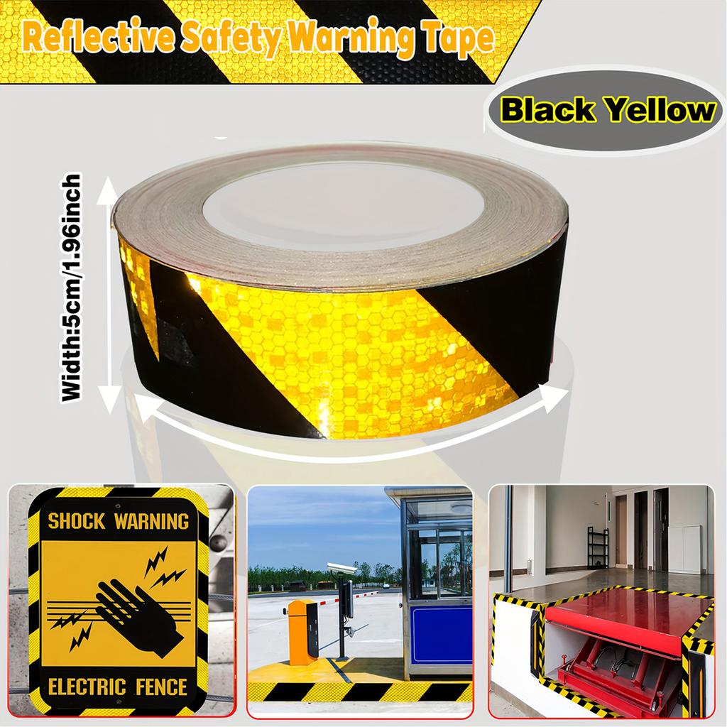 Reflective Adhesive Tapes for Truck Strong Reflection Hazard Warning Reflectors Waterproof Safety Sticker