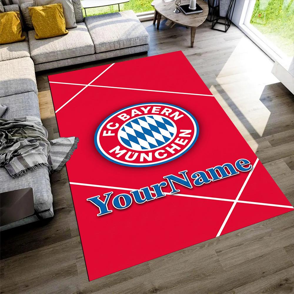 Bayern Munich Customize Text Floor Rug Office Rug Suitable for Playrooms Living Rooms Outdoor Study room Anti-slip Rug Office home decor