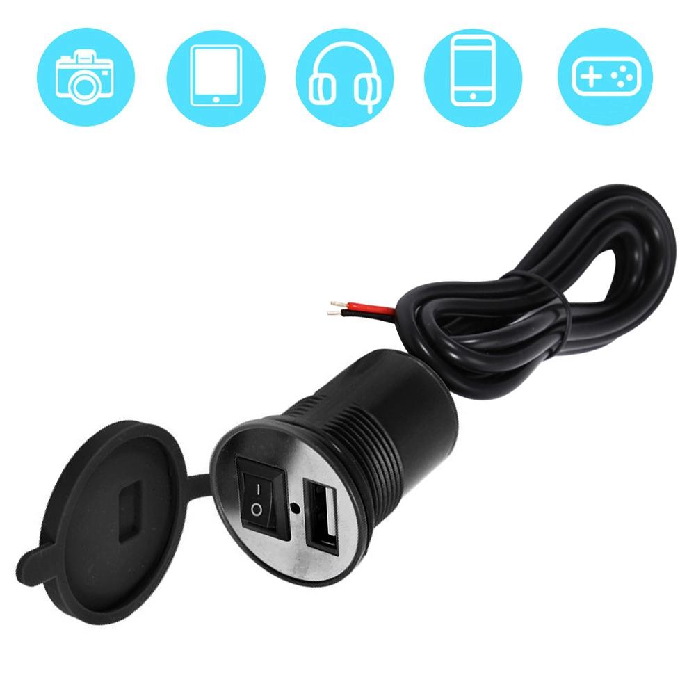 Водонепроницаемый держатель для телефона на руль мотоцикла с USB 12В с (желтый)