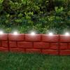 4 - Piece Garden Plastic Brick Fence with Solar Lights , Cross - Border Hot Seller , PP Material