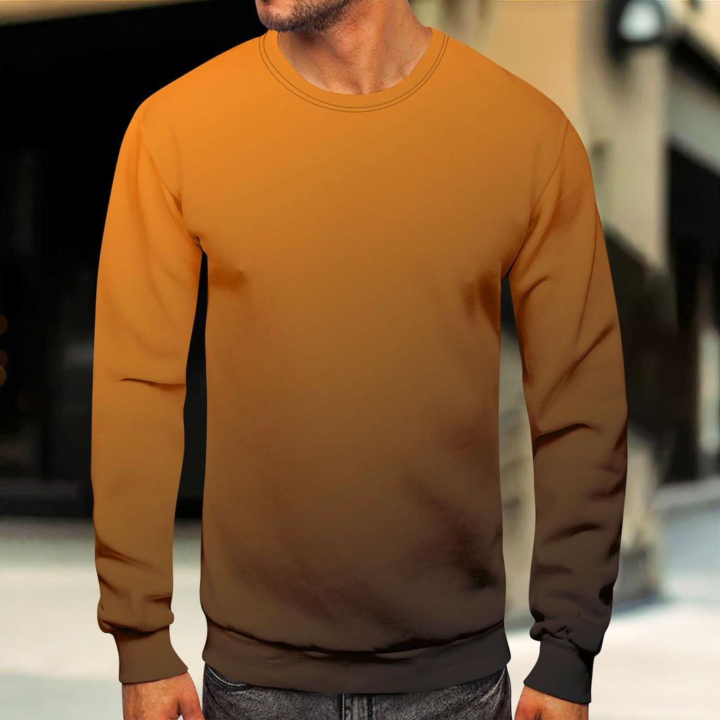 Мужские топы с круглым вырезом, мужской повседневный модный пуловер с длинным рукавом и круглым вырезом