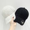 Autumn and Winter New Warm Lamb Wool Baseball Cap Women's Casual Letter Cap