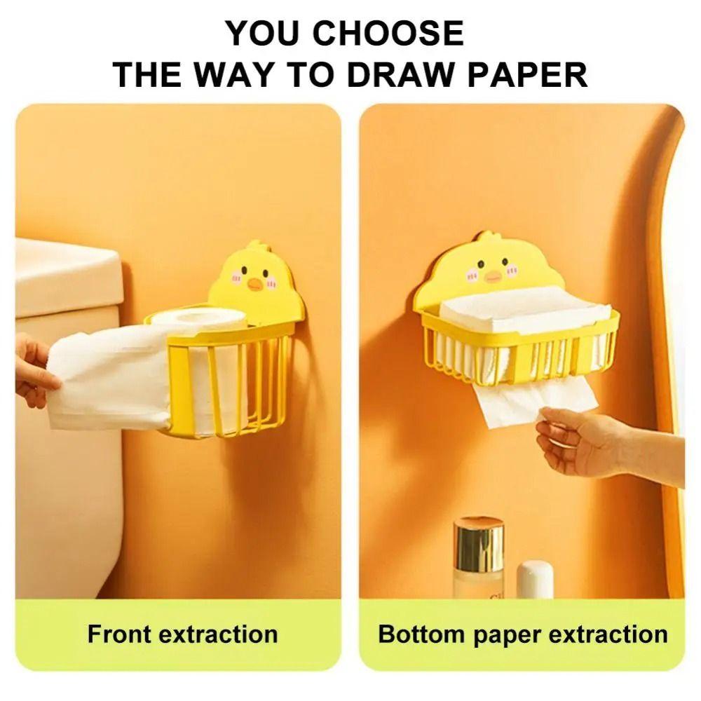 Маленькая желтая утка коробка для салфеток не требует перфорации держатель для туалетной бумаги симпатичная стойка для хранения