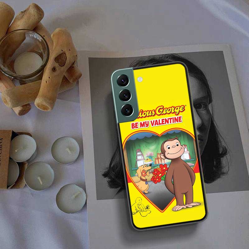 Чехол для телефона Curious G-Georgeser-m-Monkeis для Samsung Galaxy S22 S25 Ultra S21 S10 Plus S26 Edge S20 S23 S24 FE Силиконовый