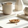 Miniature Canoe Ornament 3D Printed Ornament, Compact Mini Boat Model with Paddle Accessories, Outdoor Scenery Accessory Fine Wood Grain Texture