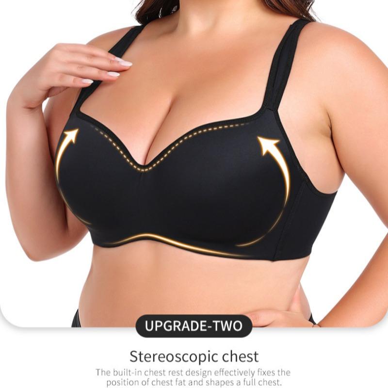Plus Size Anti-sagging Underwire Push-up Sports Bra for Fat Girls