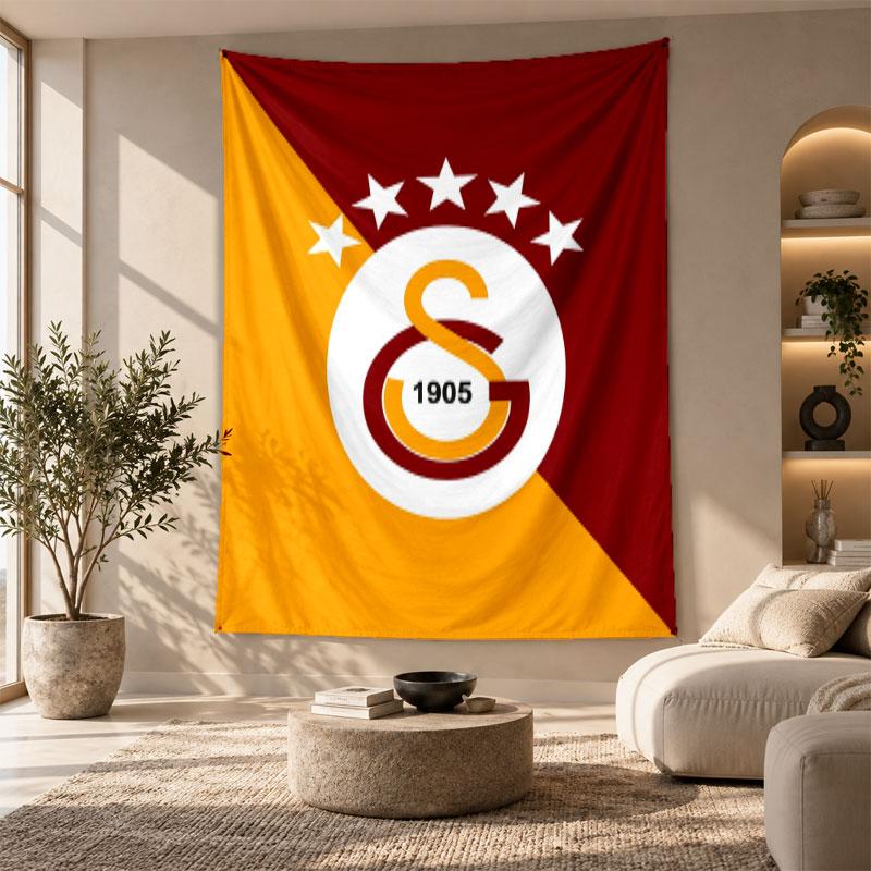 Декоративный Гобелен, Настенное Искусство с Принтом ФК Galatasaray, Легкое Настенное Украшение для Фона Спальни