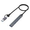 Алюминиевая USB C 4/7-в-1 Док-станция USB C/USB-адаптер с адаптерами USB2.0+USB3.0 для ноутбуков