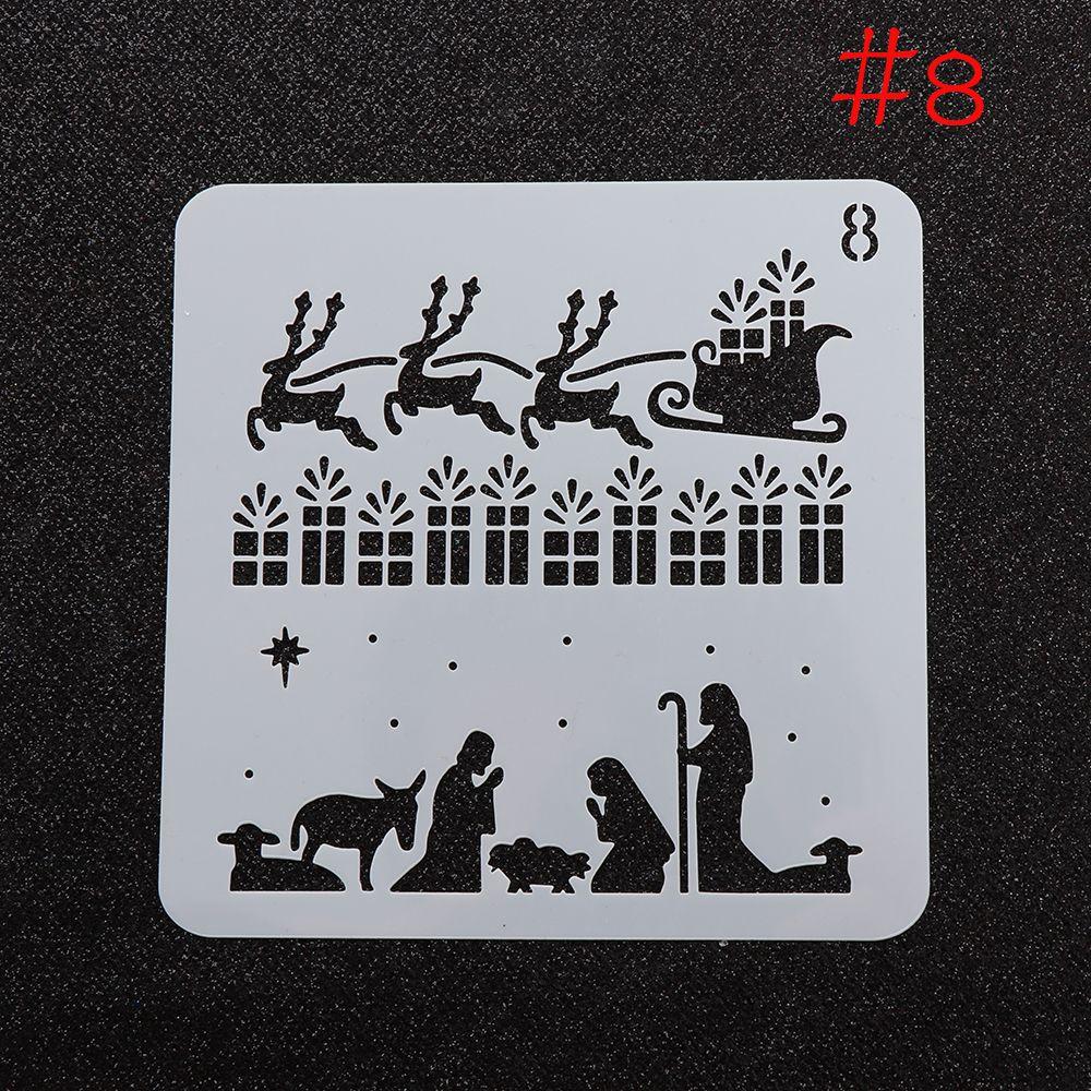 Многослойная бумага, картон, настенная живопись, цветочный шаблон, тиснение, скрапбукинг, рождественские полые трафареты