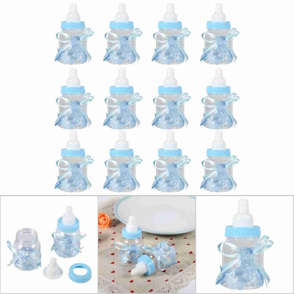 12pcs Plastic Candy Chocolate Bottles With Ribbons Candy Present Bottles  Home Party Decor