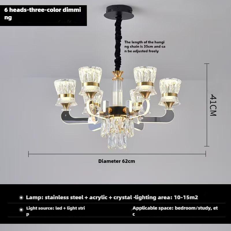 Современный минималистский светодиодный хрустальный светильник для холла виллы, главный светильник для спальни ресторана