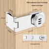 Three-Fold Drawer and Cabinet Lock with Clasp for Freezer and File Cabinet Doors