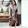 Autumn New Leather Women Long Knee Length Korean Fur Trench Coat Trend