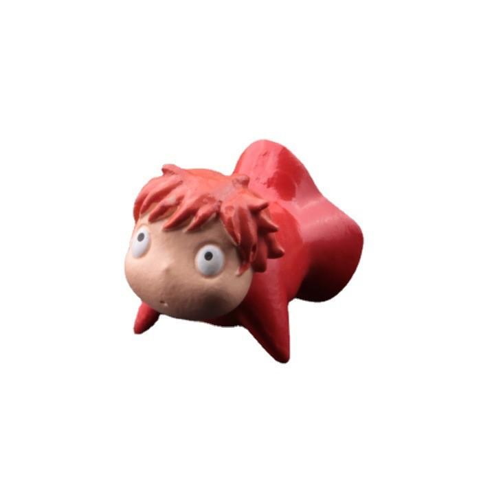 Goldfish Cartoon Ponyo Resin Mini Model Ornament For Garden Decoration And Gift