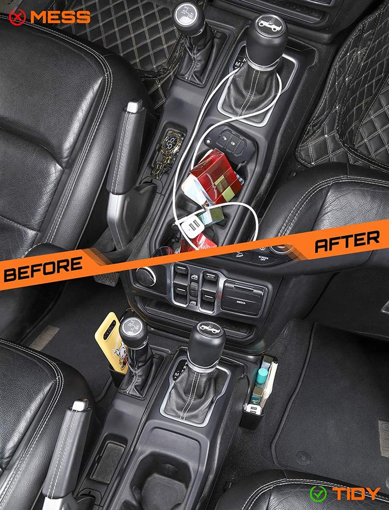 Ящик для хранения рычага переключения передач, консоль переключения передач, боковой лоток, органайзер для внутреннего хранения Jeep Wrangler JL JLU и Gladiator JT 2018-2021 гг.