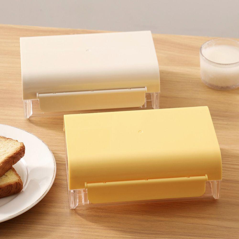 Plastic Butter Dish Sealed Butter Splitting Box Household Butter Tray Refrigerator